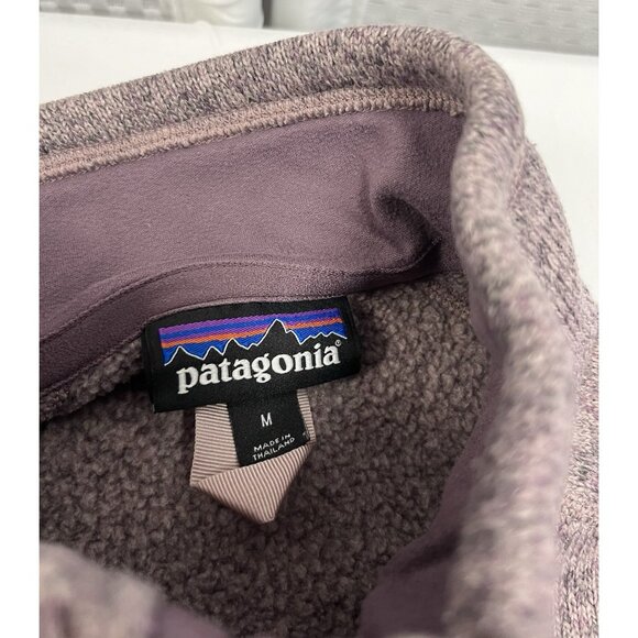 Patagonia Fleece Pullover Women's M Lavender Zip Pocket 💜 - Picture 4 of 7